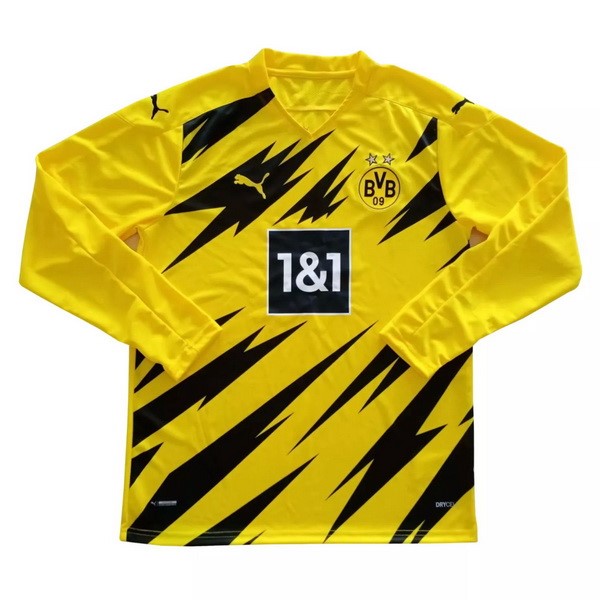 Tailandia Camiseta Borussia Dortmund 1ª ML 2020-2021 Amarillo